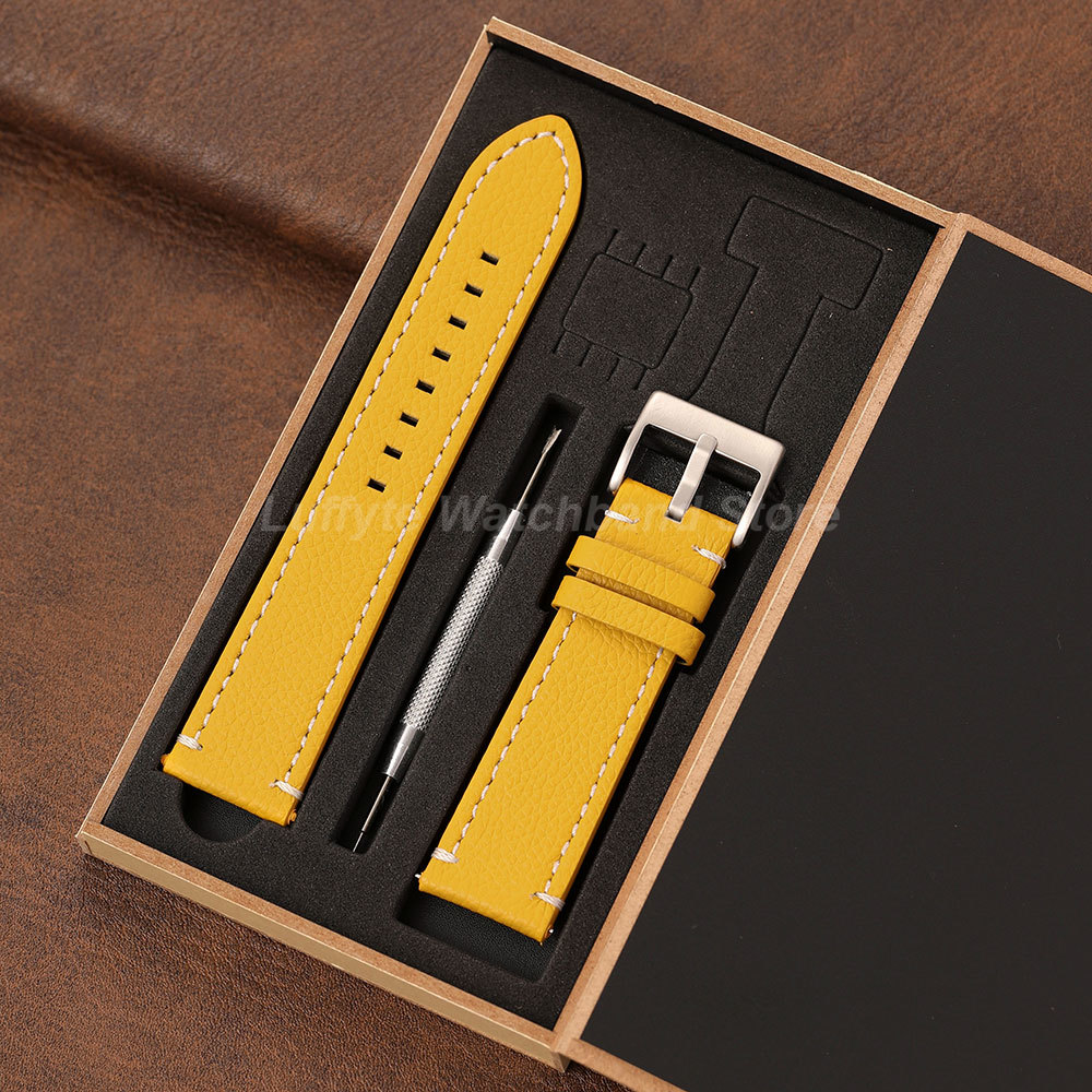 Leather Strap Quick Release - 양면 리치 텍스처 스트랩 18 20