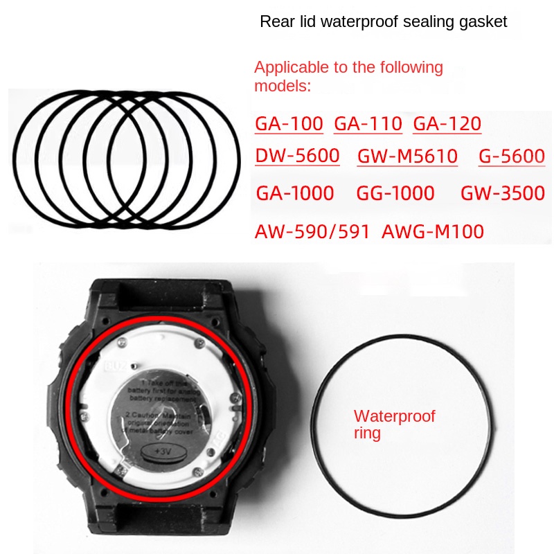 Casio Watch G-Shock Dw-5600 - 카시오 G-SHOCK 시계 씰링 링용 후면