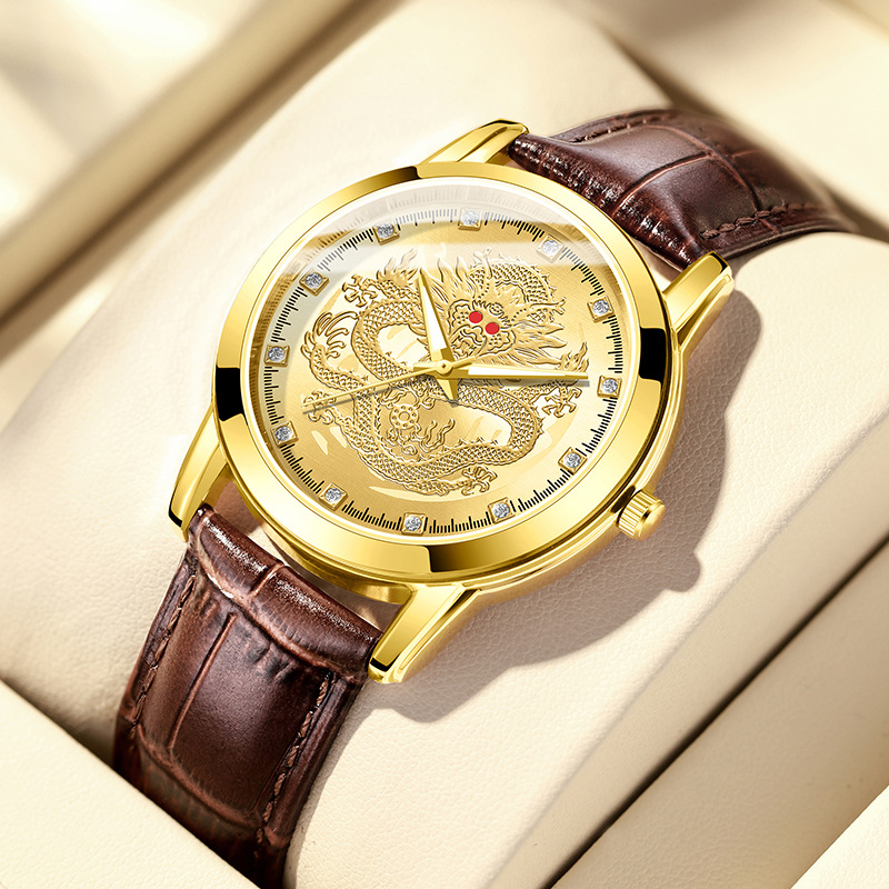 Leather Watch Band Men - 남성용 쿼츠 시계 가죽 스트랩 손목시계
