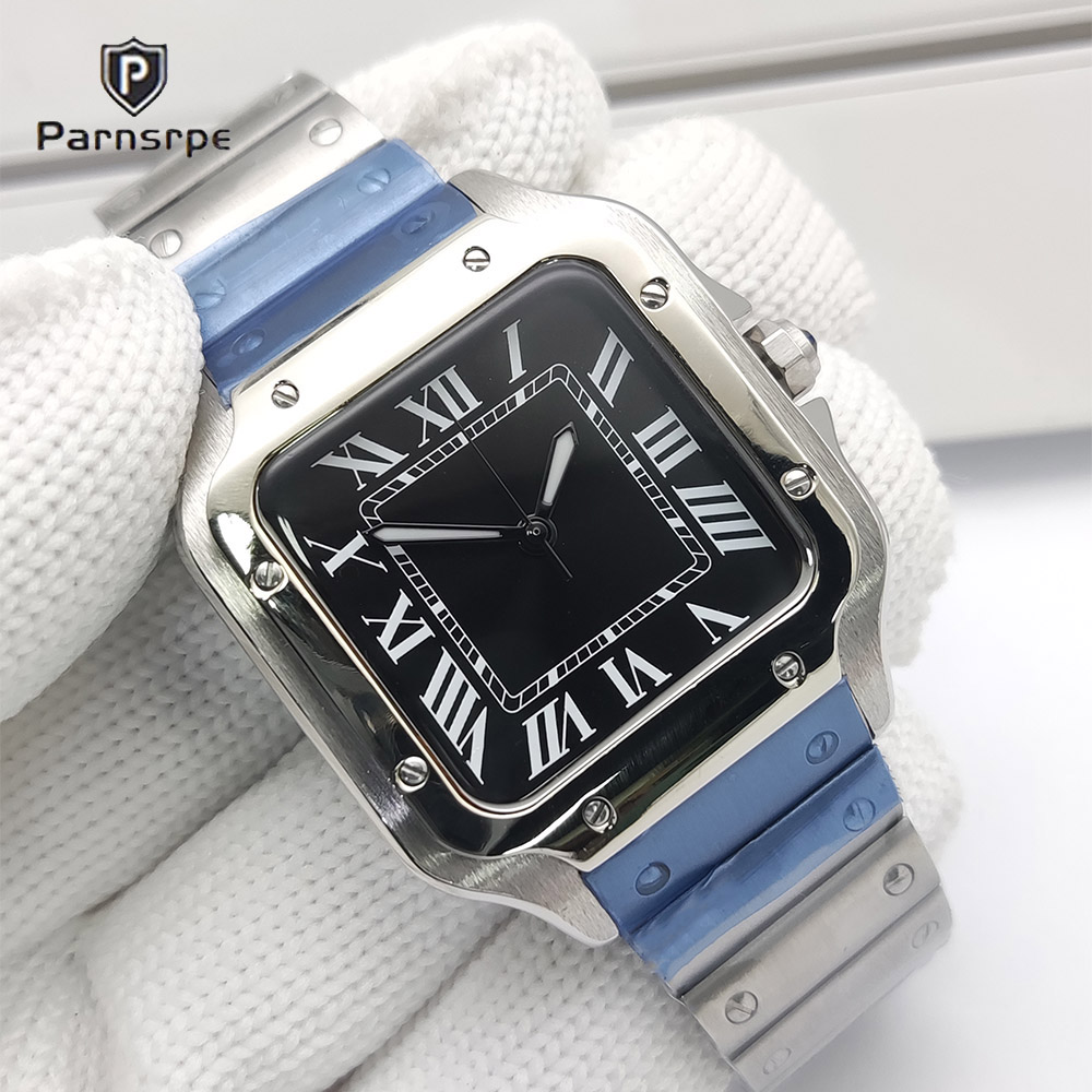 Cartier Watch Tank - 남성용 시계 사각형 케이스 새로운 NH35