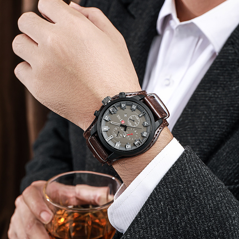 레트로 남성용 시계 클래식 럭셔리 비즈니스 쿼츠 시계  - Leather Watch Band Men 리뷰 및 가격