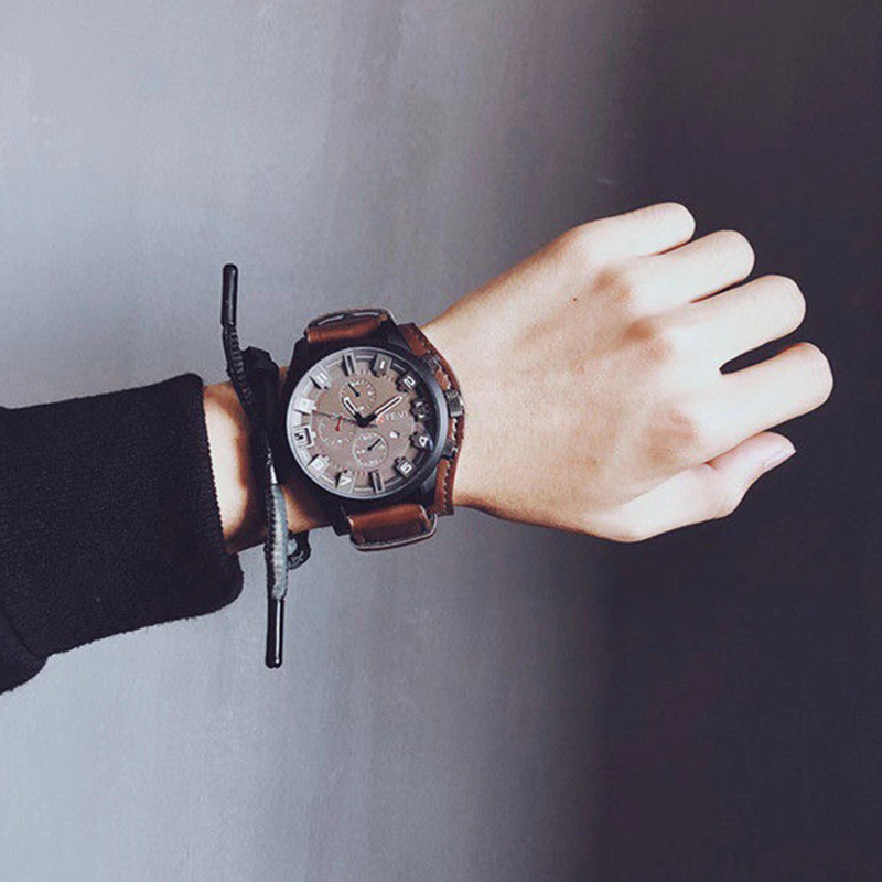 레트로 남성용 시계 클래식 럭셔리 비즈니스 쿼츠 시계  - Leather Watch Band Men 리뷰 및 가격