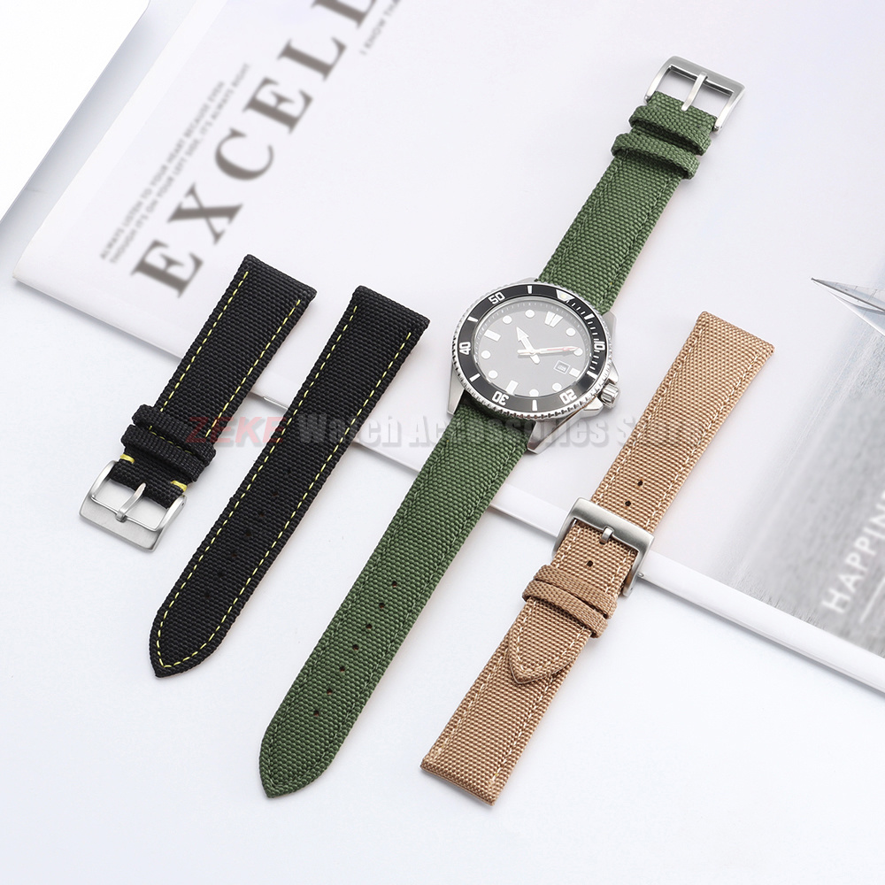 방수 세일클로스 시계줄 나일론 가죽 시계줄 20mm 2 - Leather Strap Quick Release 리뷰 및 가격
