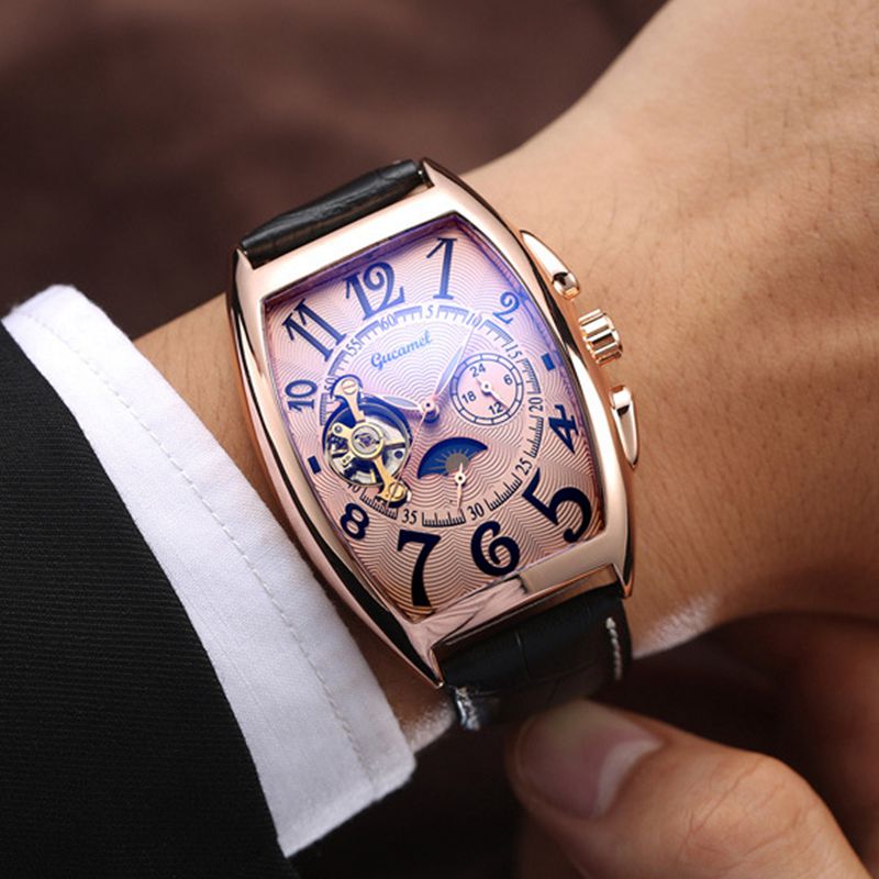남성용 스타 모닝 투르비옹 오토매틱 메카니컬 시계 가죽 - Cartier Watch Tank 리뷰 및 가격