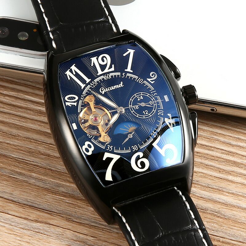 남성용 스타 모닝 투르비옹 오토매틱 메카니컬 시계 가죽 - Cartier Watch Tank 리뷰 및 가격