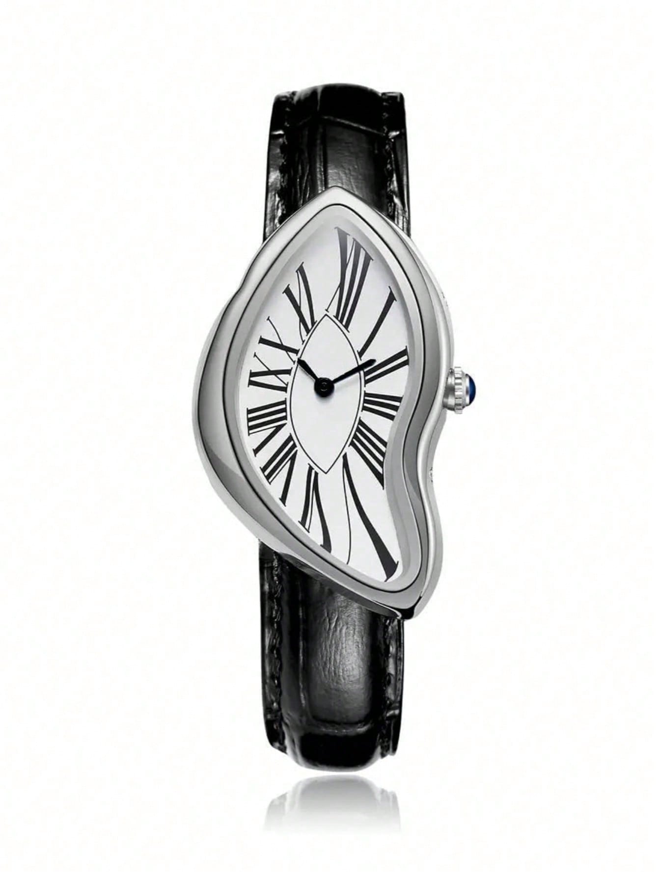 남녀공용 크리에이티브 멜트 럭셔리 시계, 패션 아날로그 - Leather Watch Band Men 리뷰 및 가격