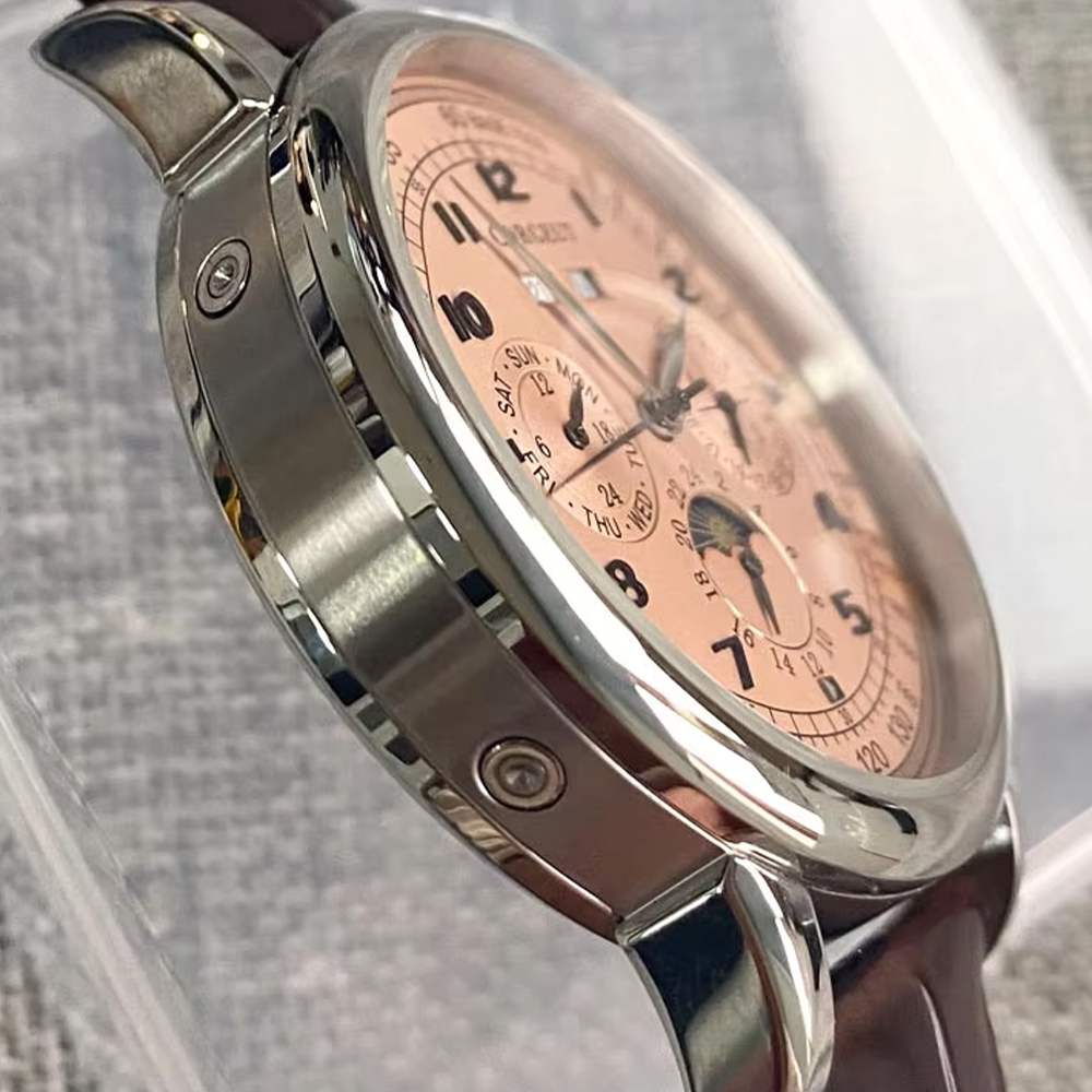 남성용 ST1655 무브먼트 문페이즈 오토매틱 시계 레 - Leather Watch Band Men 리뷰 및 가격
