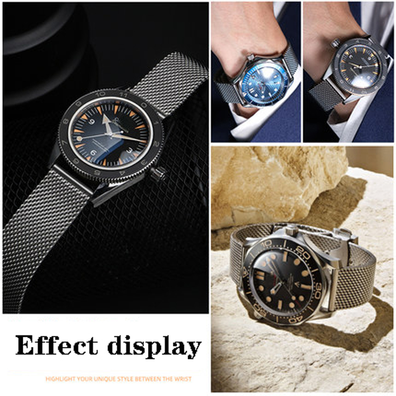 견고한 스테인레스 스틸 메쉬 밀라노 시계 스트랩, 오메 - Omega Watch Seamaster 리뷰 및 가격
