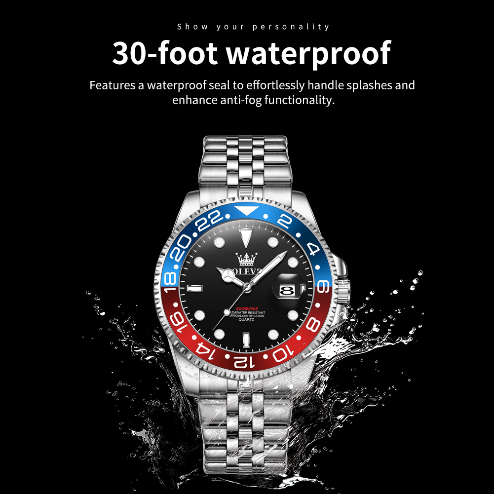 OLEVS 5657 남성용 시계 오리지널 캘린더 쿼츠  - Rolex Watch Submariner 리뷰 및 가격