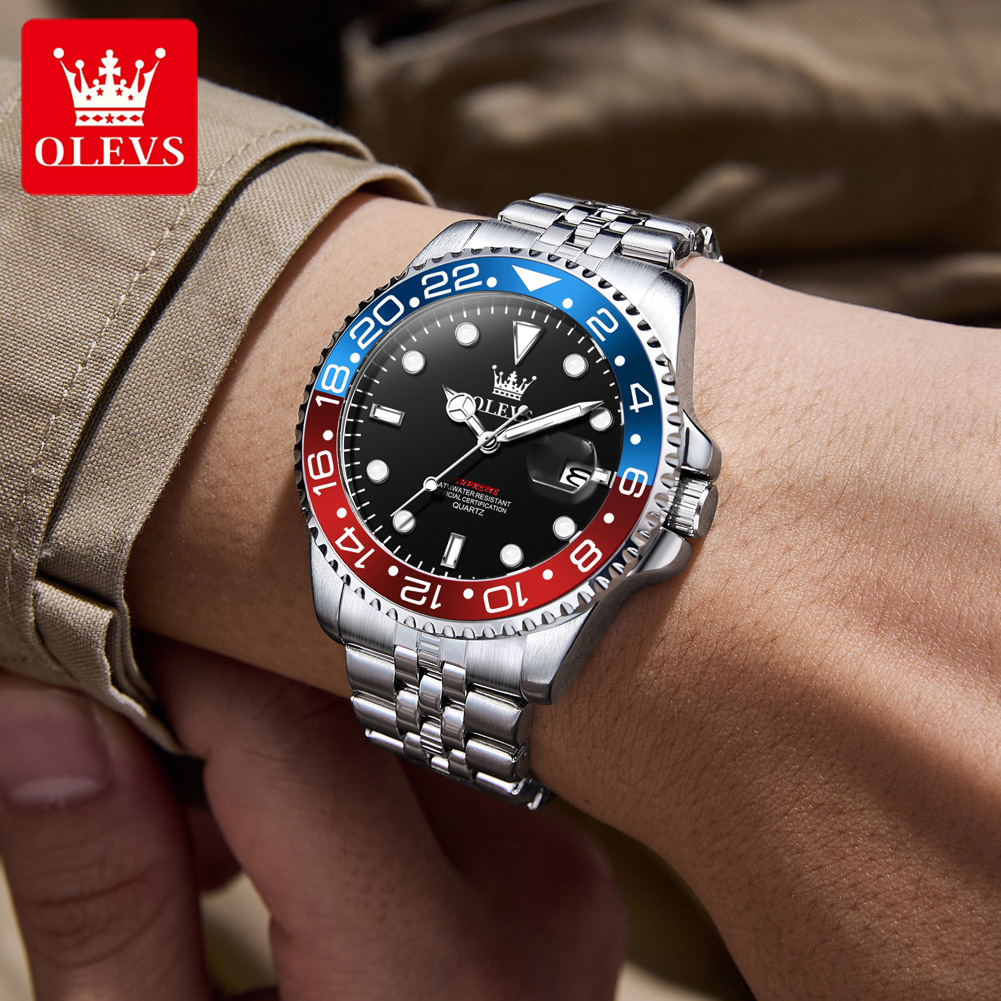 OLEVS 5657 남성용 시계 오리지널 캘린더 쿼츠  - Rolex Watch Submariner 리뷰 및 가격