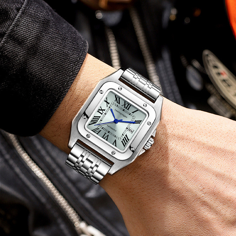 남성용 고급 럭셔리 사각형 오토매틱 기계식 시계, 속이 - Cartier Watch Tank 리뷰 및 가격