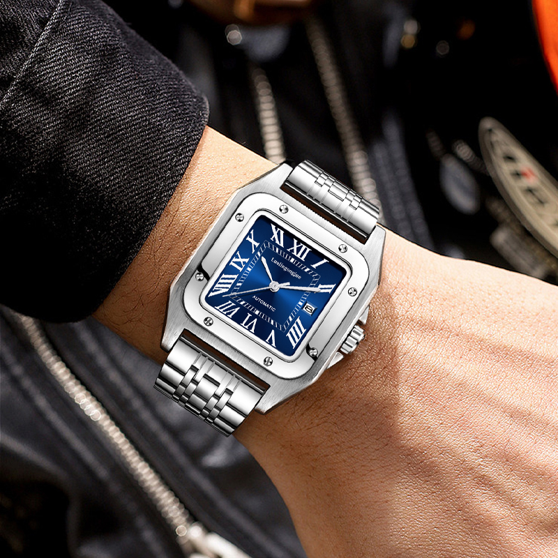 남성용 고급 럭셔리 사각형 오토매틱 기계식 시계, 속이 - Cartier Watch Tank 리뷰 및 가격