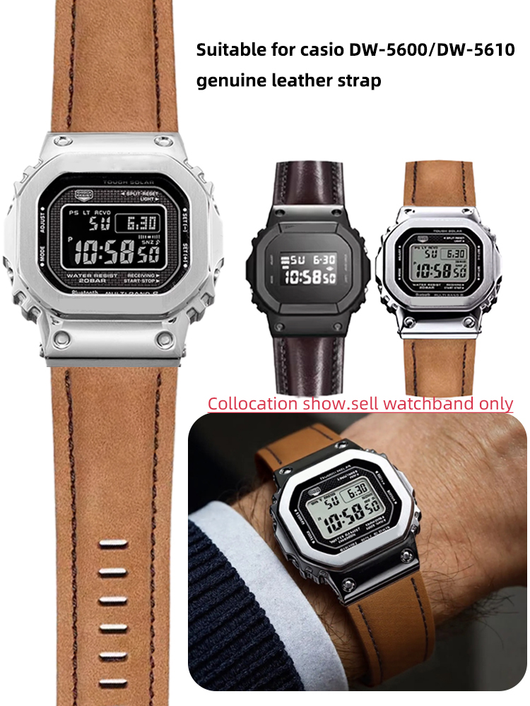 DW-5600 무광택 레트로 정품 가죽 시계 스트랩 2 - Casio Watch G-Shock Dw-5600 리뷰 및 가격